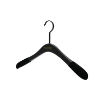 2020 new fashion  shenzhen  Wholesale Manufacturer High Quality Custom velvet suit wood hand hanger black padded hanger